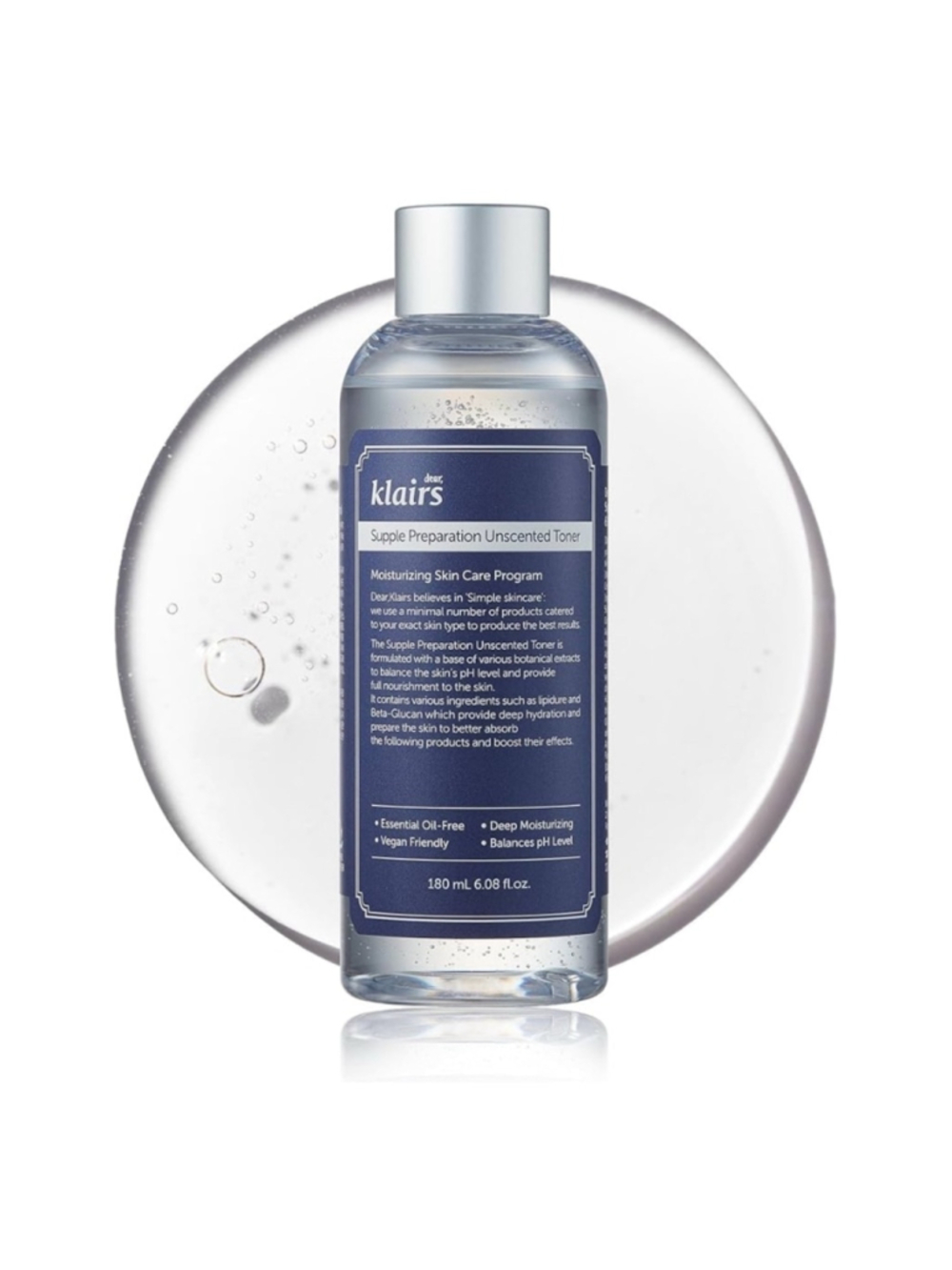 NEW KLAIRS Supple Preparation Unscented Toner 6oz Lightweight Alcohol Oil-Free